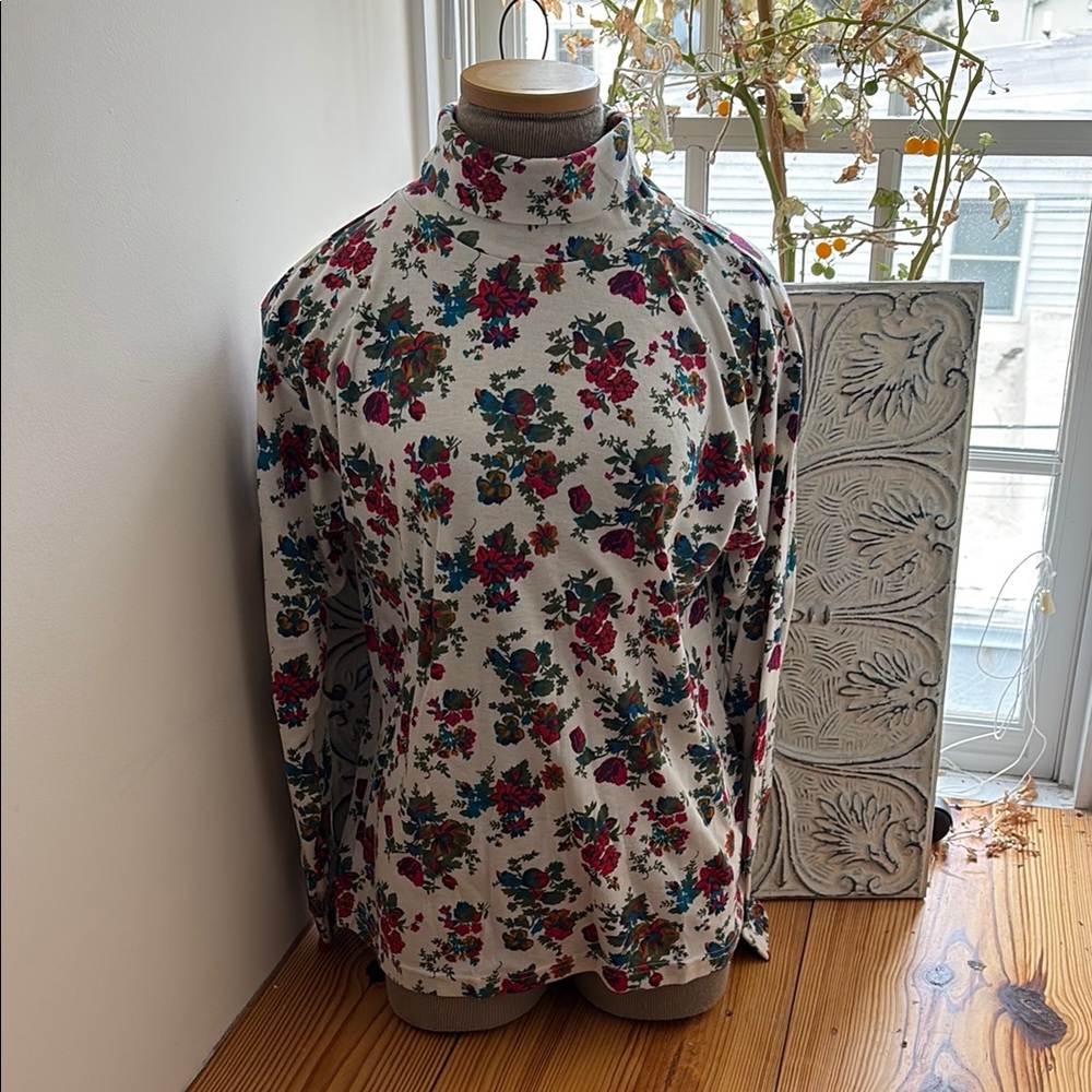 Floral Women’s Long Sleeve Turtleneck